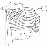 Coloring Flag Pages Flags American Usa Kids Printable Waving United Color States Independence Event Print Celebration Preschool Easy America Flag1 sketch template