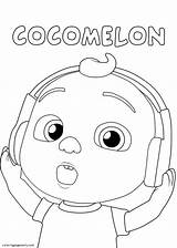 Coloring Cocomelon Headphones Dibujos Coloringonly Yoyo sketch template