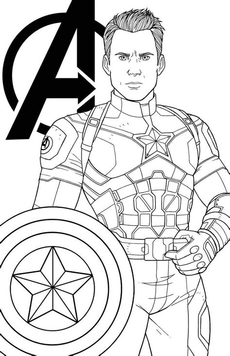 uncolored lineart  jamiefayx  deviantart captain america coloring