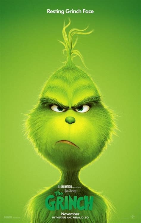grinch shows   resting grinch face   poster