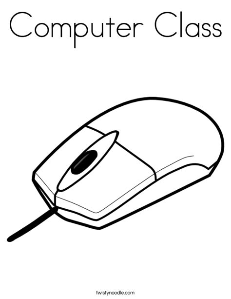 mouse computer parts coloring pages coloring home
