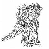 Godzilla Coloring Pages Fire Breath Robot sketch template