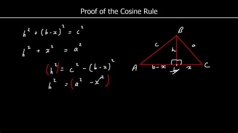 proof   cosine rule youtube