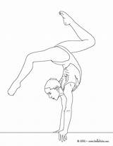 Gymnastics Coloring Pages Beam Artistic Balance Print Color Hellokids sketch template