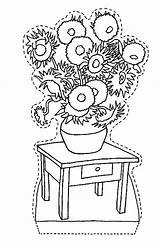 Gogh Zonnebloemen Vincent Crearegiocando Laboratorio Girasoli Flevoland Kijkdoos Colorare Knutselen Visuels Sunflower Bezoeken Ce2 Vangogh Bambini Disegni sketch template