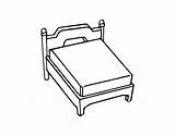 Bed Without Pillow Coloring Queen Pages Colorear Template Coloringcrew Bunk Beds Book Room sketch template