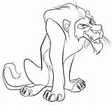 Scar Lion King Coloring Pages Disney Drawing Evil Color Kids Print Colouring Leon Rey Drawings Printable Dibujos Nala Colorear Para sketch template