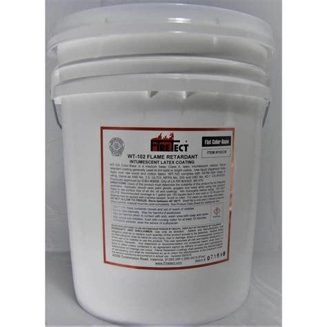 firetect wt   gal color base flat latex fireproofing flame