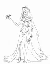 Bride Coloring Pages Corpse Color Getcolorings Printable sketch template