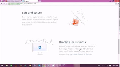 dropbox login page dropbox tutorial dropbox login youtube
