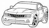 Coloring Car Pages Printable Cars Colouring Sheets Bumblebee Print Camaro Color Printables Book Kids Sheet Paper Race Top Chevrolet Vehicles sketch template