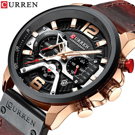 buy curren mens watches top brand luxury leather