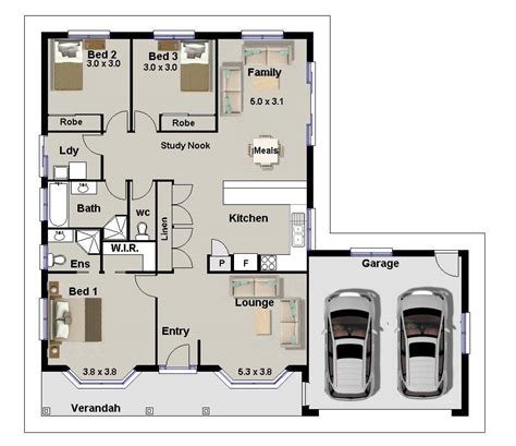 modern  bedroom house plans  double garage wwwresnoozecom