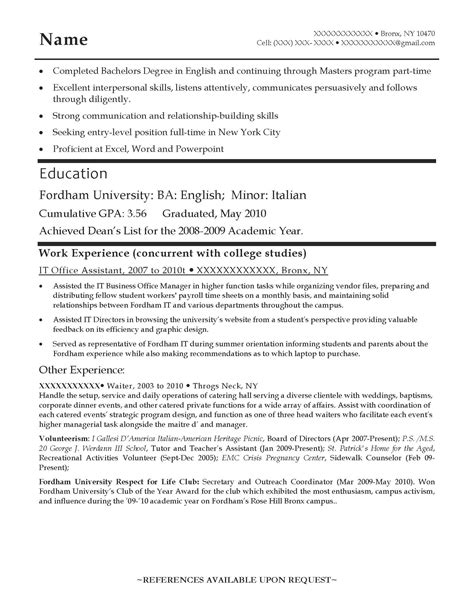 entry level resume samples resume prime