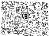 Keith Haring Coloring Pages Drawing Coloriage Adult Getcolorings Colouring Adultes Coloriages Getdrawings Adulte Print sketch template