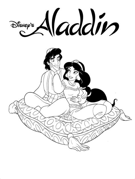 aladdin coloring pages coloringbay