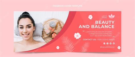 vector flat design spa facebook cover template