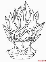 Coloring Goku Super Saiyan Pages God Popular sketch template