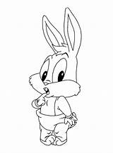Bunny Bugs Coloring Pages Baby Looney Tunes Characters Drawing Printable sketch template