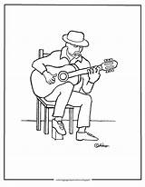 Pages Coloring Guitar Printable Playing Man Color Getcolorings Liberal Coloringpagesbymradron sketch template