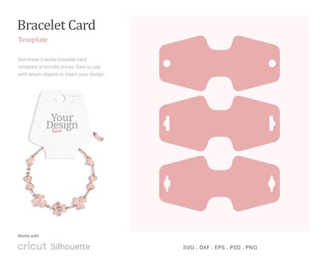 printable bracelet card template