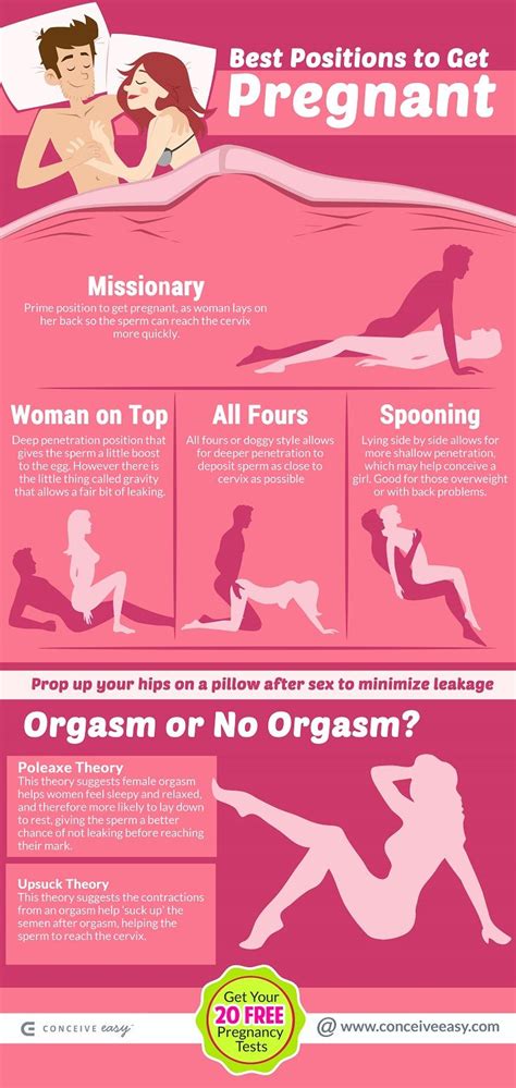 best positions to get pregnant infographic getting pregnant tips pinterest infographic
