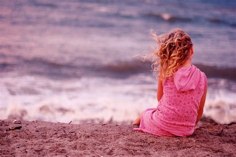 wallpaper ocean pink sea beach girl hair island sand nikon