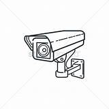 Camera Drawing Surveillance Cctv Cartoon Vector Getdrawings Simple Drawings Paintingvalley Collection sketch template