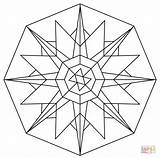 Coloring Kaleidoscope Pages Printable Drawing sketch template