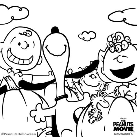 peanuts halloween coloring pages  getcoloringscom  printable