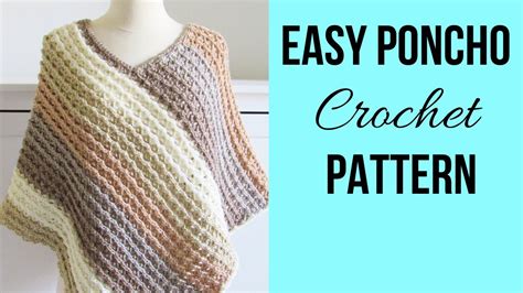 crochet poncho pattern for women youtube