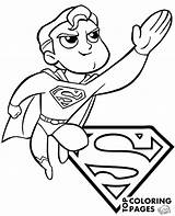 Coloring Superman Pages Cartoon Kids Style Topcoloringpages Print Book sketch template