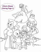 Bheem Chhota Coloring Kids Pdf Friends Open Print  sketch template
