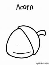 Acorn Coloring Pages Clipart Drawing Line Print Getdrawings Coloringtop sketch template