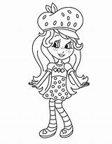 Strawberry Shortcake Coloring Draw sketch template