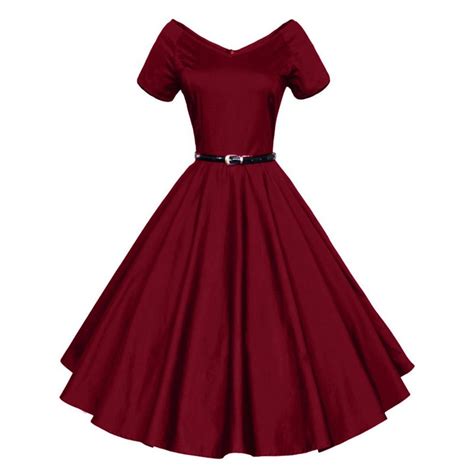 2016 womens summer sexy v neck party dresses 50s 60s retro style ladies