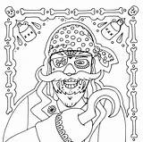 Coloring Pages Pirate Calaca Drunken Yuccaflatsnm Wenchkin Colouring Color sketch template
