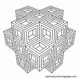Coloring Pages Geometric Printable sketch template