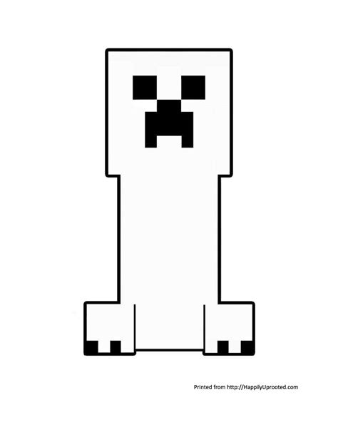 minecraft creeper coloring page happily uprooted minecraft