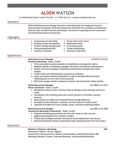 Best Account Manager Resume Example From Professional