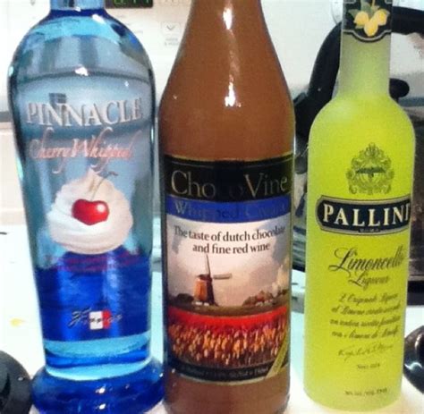 pinnacle cherry whipped vodka chocovine whipped cream dutch cocoa red wine and lemoncello yum