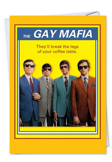 Gay Mafia Funny Birthday Greeting Card Nobleworks