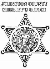 Sheriff Badge County Coloring Johnston Police sketch template