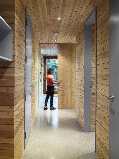 ultra modern cabin blends rustic warmth  modern minimalism