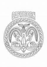 Capricorn sketch template