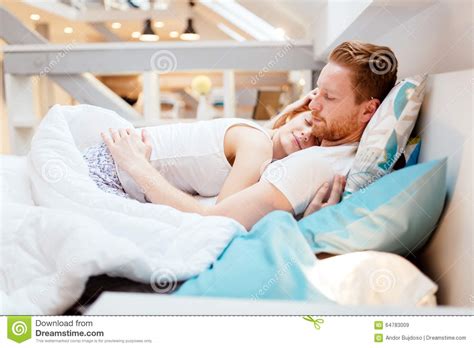 beautiful couple romance in bed stock image image 64783009