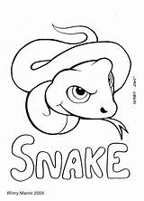 Ular Mewarnai Snake Marini Winry sketch template