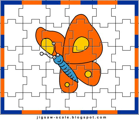 printable jigsaw puzzle  kids butterfly jigsaw