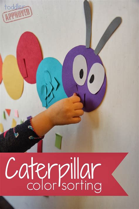 toddler approved caterpillar color sorting