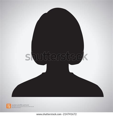 Vector Silhouette Woman Icon Avatar Profile Stock Vector Royalty Free